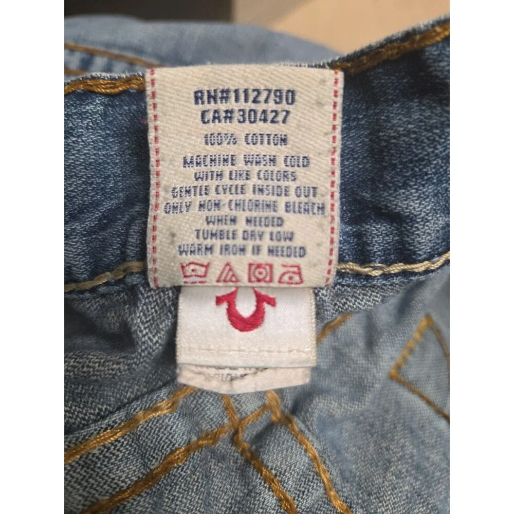 Vintage True Religion Ricky Super T Made in USA Distressed Jeans Size 38